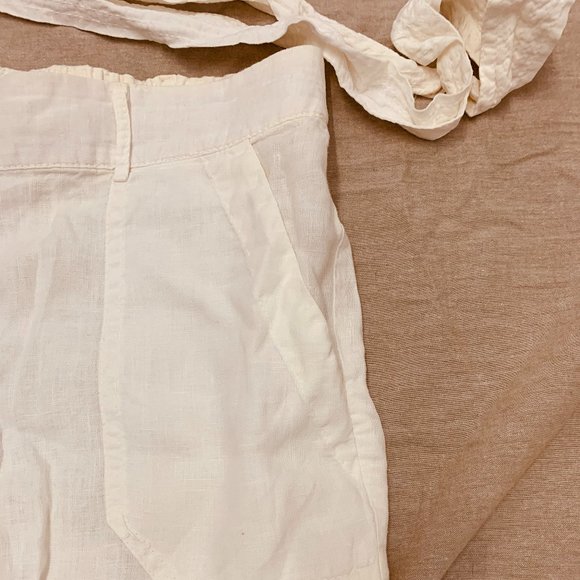 THREEDOTS WHITE LINEN PANTS M - Picture 5 of 7